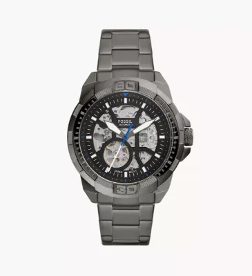 Fossil Bronson - Automatic Smoke Stainless Steel Watch